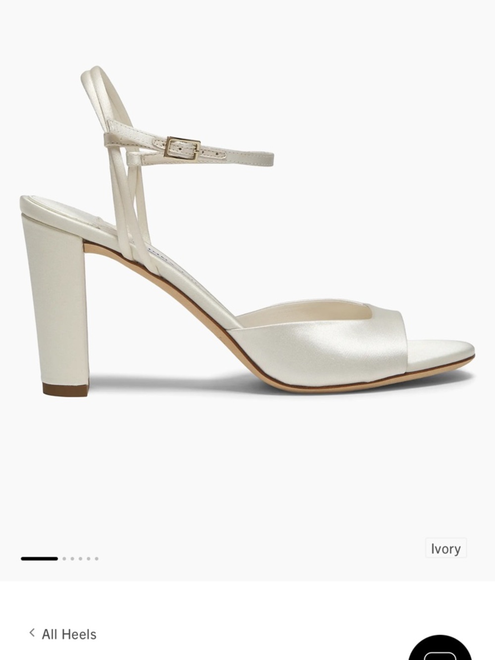 Jimmy Choo Alys 85MM Satin Sandals Ivory
